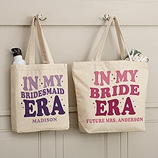 In My Bridal Party Era Personalized Canvas Tote Bags - 48658