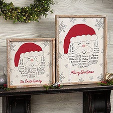 Santa Repeating Name Personalized Frame Wall Art  - 48682