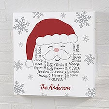 Santa Repeating Name Personalized Canvas  - 48685