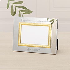 Personalized Logo Silver  Gold Hammered Frame- 4x6 - 48705