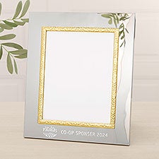 Personalized Logo Silver  Gold Hammered Frame- 8x10 - 48708