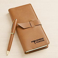 Personalized Logo Leatherette Pocket Journal  - 48710