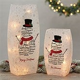 Snowman Repeating Name Personalized Christmas Tabletop Light  - 48774