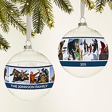 Family Photo Personalized Glass Bulb Ornament - 48781