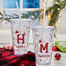 Initially Santa Personalized 17 oz. Insulated Acrylic Tumbler - 48786