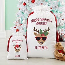 Build Your Own Personalized Christmas Drawstring Santa Sack  - 48791