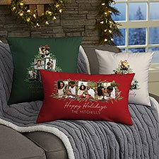 Holiday Moments Personalized Christmas Photo Throw Pillow - 48799