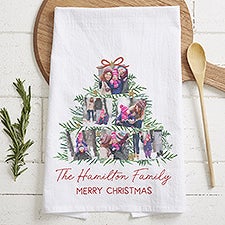 Holiday Moments Personalized Christmas Photo Tea Towel - 48801