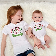 They Did It Personalized Christmas Baby Clothing - 48836