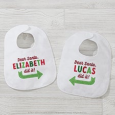They Did It Personalized Christmas Baby Bibs - 48837