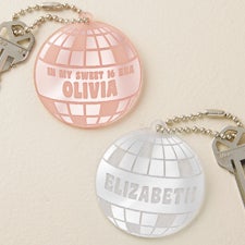 Disco Ball Personalized Acrylic Keychain - 48863