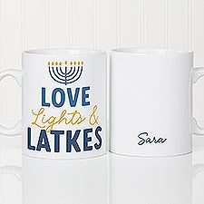 Hanukkah Puns Personalized 30 oz. Oversized Coffee Mug - 48920