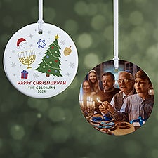 Happy Chrismukkah Personalized Ornament - 48952