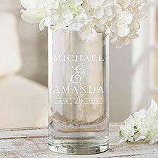 Moody Chic Engraved Wedding Glass Vase - 48996