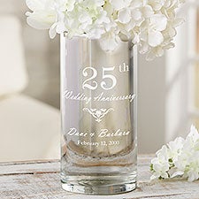 Years Together Anniversary Engraved Glass Vase - 48998