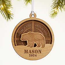 Hunting Personalized 2 Piece Wood Ornament - 49042