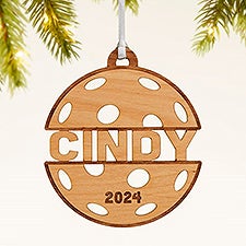 Pickleball Personalized Wood Ornament - 49051