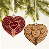 Family Tree of Love Personalized Wood Ornament - 49070