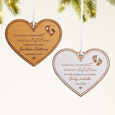 Baby Memorial Personalized Wood Ornament - 49080