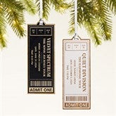 Favorite Concert Ticket Personalized Wood Ornament - 49081