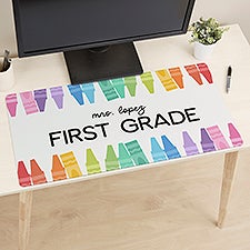 Color Crayon Personalized Desk Mat - 49186