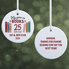 Book Lover Personalized Ornament - 49269