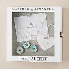 Moody Chic Wedding Engraved Shadow Box - 49321