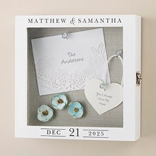 Moody Chic Engraved Wedding Shadow Box  - 49321