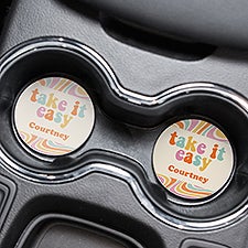 Take It Easy Personalized Car Coaster Set of 2  - 49399