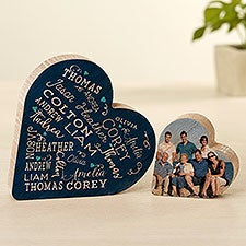 Close To Her Heart Personalized Wooden Heart - 49417