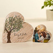 Rooted In Love Personalized Wood Heart Romantic Keepsake Gift - 49434