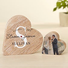 Simply Us Personalized Couples Wooden Heart Keepsake - 49442