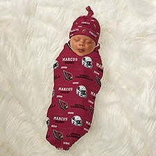 NFL Arizona Cardinals Personalized Baby Hat  Receiving Blanket Set - 49485