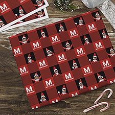 The Elf on the Shelf® Plaid Personalized Wrapping Paper - 49579