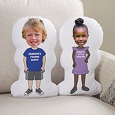 Favorite Kids Personalized Photo Character Throw Pillow  - 49698