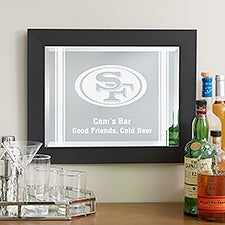 NFL San Francisco 49ers Engraved Framed Wall Mirror  - 49706