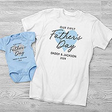 Our First Fathers Day Personalized Mens Shirts  - 49736