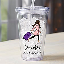 philoSophies® Travel Personalized 17 oz. Acrylic Insulated Tumbler - 49843