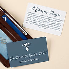 A Doctors Prayer Personalized Metal Wallet Card - 49861