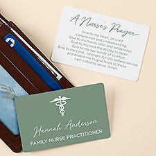 A Nurses Prayer Personalized Metal Wallet Card - 49862