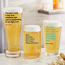 You Don’t Look A Day Over Personalized Beer Glasses - 49990