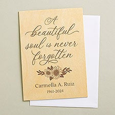 A Beautiful Soul Personalized 5x7 Wooden Greeting Card - 50022