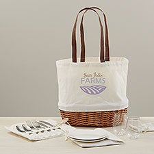 Embroidered Logo Picnic Basket For Two - 50045