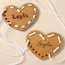 Valentine’s Day Personalized Wooden Lacing Toy - 50057