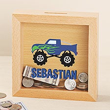 Construction  Monster Trucks Personalized Bank - 50081