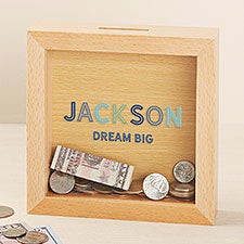 Boys Colorful Name Personalized Bank - 50095