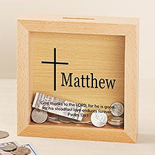 Faithful Cross Personalized Bank - 50107