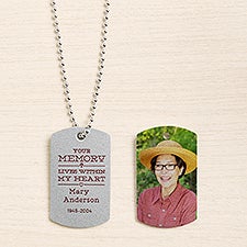 Memorial Personalized Photo 2 Sided Dog Tag - 50116