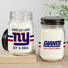 NFL New York Giants Personalized Farmhouse Candle Jar - 50134