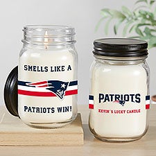 NFL New England Patriots Personalized Farmhouse Candle Jar - 50139